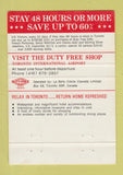 Matchbook Cover - Duty Free Shop Toronto ON airport 40 Strike