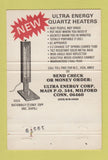 Matchbook Cover - Quartz Heaters Milford CT 40 Strike