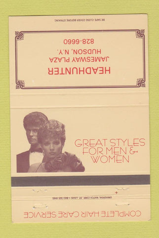 Matchbook Cover - Headhunter Salon Hudson NY 40 Strike