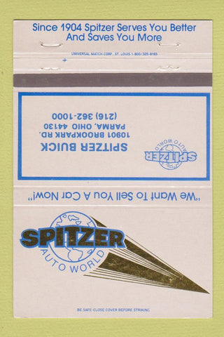 Matchbook Cover - Spitzer Auto World Parma OH 40 Strike
