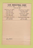 Matchbook Cover - GM Industrial Corp Elkhart IN 40 Strike