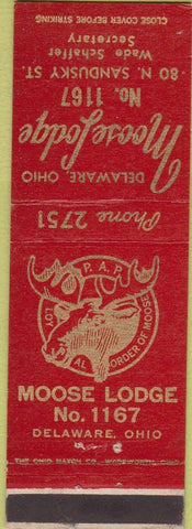 Matchbook Cover - Matchbook Cover Moose Lodge Delaware OH
