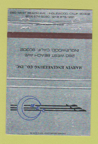 Matchbook Cover - Marvin Engineering Inglewood CA 40 Strike