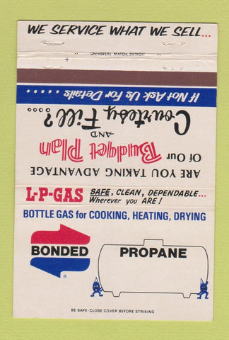 Matchbook Cover - Bonded Propane 40 Strike
