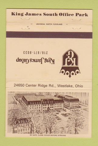 Matchbook Cover - King James Group Westlake OH 40 Strike