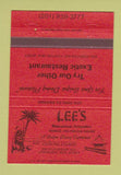Matchbook Cover - Lee's Polynesian Restaurant Lyndhurst NJ tiki 40 Strike