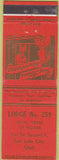 Matchbook Cover - Matchbook Cover Moose Lodge Salt Lake City UT