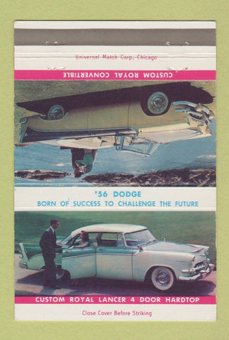 Matchbook Cover - 1956 Dodge Sanders Motors Des Moines IA 40 Strike