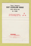 Matchbook Cover - 1965 Dodge Monaco East Cleveland OH 40 Strike