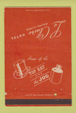 Matchbook Cover - Le Claire Hotel Moline IL Top Hat Jug 40 Strike