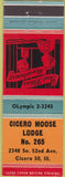 Matchbook Cover - Matchbook Cover Moose Lodge Cicero IL