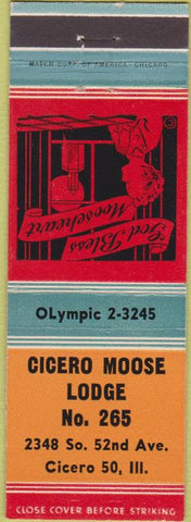 Matchbook Cover - Matchbook Cover Moose Lodge Cicero IL