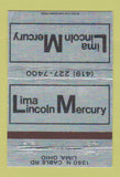 Matchbook Cover - Lima OH Lincoln Mercury WEAR 40 Strike