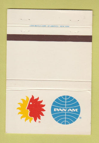 Matchbook Cover - Pan Am American Airlines DISPLAY 40 Strike