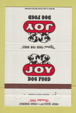 Matchbook Cover - Joy Dog Food 40 Strike