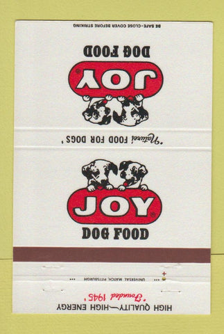 Matchbook Cover - Joy Dog Food 40 Strike