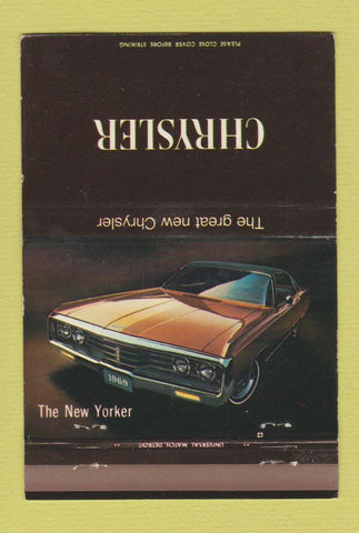 Matchbook Cover - Chrysler New Yorker Funk Motors Lancaster WI 40 Strike