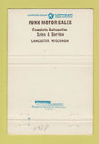 Matchbook Cover - Chrysler New Yorker Funk Motors Lancaster WI 40 Strike