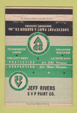 Matchbook Cover - Shreveport Paint Varnish LA Jeff Rivers 40 Strike