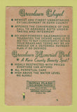 Matchbook Cover Greenlawn Cemetary Funeral Bakersfield CA WEAR SAMPLE 40 Strike
