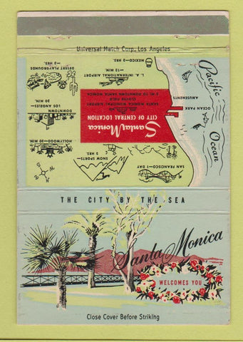 Matchbook Cover - Santa Monica CA Tourism Commerce 40 Strike