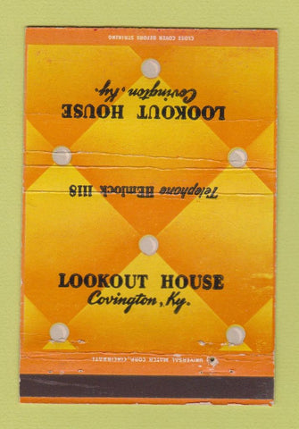 Matchbook Cover - Lookout House Covington KY 40 Strike