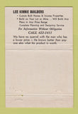 Matchbook Cover - Lee Kinnie Contractor Wheat Ridge Colorado Tepee 40 Strike