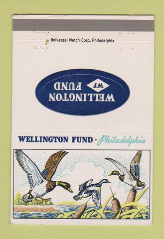 Matchbook Cover - Wellington Fund Philadelphia PA 40 Strike