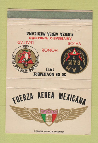 Matchbook Cover - Fuerza Aera Mexicana Mexico WEAR 40 Strike