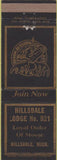 Matchbook Cover - Matchbook Cover Moose Lodge Hillsdale MI