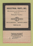 Matchbook Cover - Industrial Tractor Parts Portland OR WORN 40 Strike