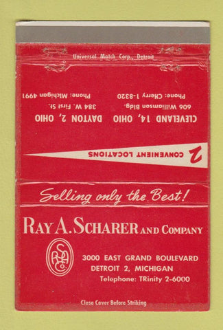 Matchbook Cover - Ray Schafer Detroit MI Clevealnd Dayton Forgings 40 Strike
