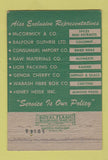 Matchbook Cover - Thomas Emmet O'NEill Corn Chicago IL Maize 40 Strike