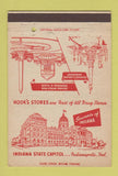 Matchbook Cover - Hook's Drug Stores Indianapolis IN 40 Strike