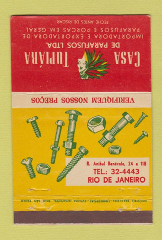 Matchbook Cover - Casa Tupiara Rio De Janeiro Brazil nuts bolts 40 Strike