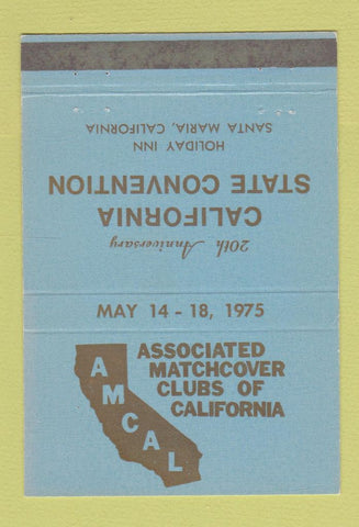 Matchbook Cover - Associated Matchcover Clubs Santa Maria CA 1975 40 Strike
