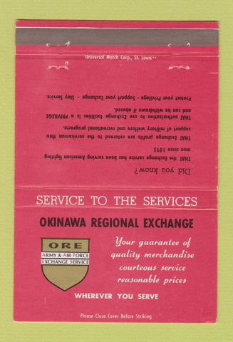 Matchbook Cover - Okinawa Army Air Force Exchange 40 Strike