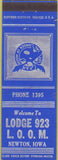 Matchbook Cover - Matchbook Cover Moose Lodge Newton IA