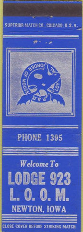 Matchbook Cover - Matchbook Cover Moose Lodge Newton IA