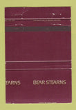 Matchbook Cover - Bear Stearns Caffe Fettuccini Norridge IL ERROR WEAR 40 Strike