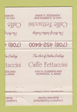 Matchbook Cover - Bear Stearns Caffe Fettuccini Norridge IL ERROR WEAR 40 Strike