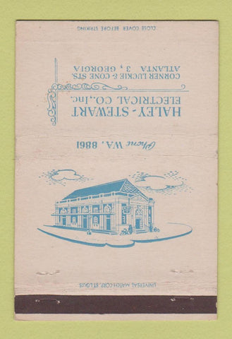 Matchbook Cover - Haley Stewart Electrical Atlanta GA 40 Strike
