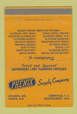 Matchbook Cover - Phenix Supply Laundry Montgomery AL Atlanta GA 40 Strike