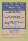 Matchbook Cover - Wilkes Barre Memorial City 1957 Abraham Lincoln WEAR 40 Strike