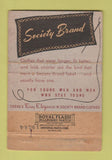 Matchbook Cover - Society Brand Men's Clothes Las Vegas NV WORN 40 Strike