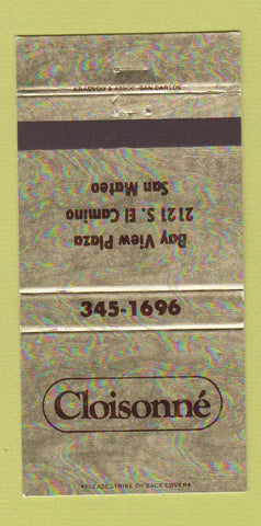 Matchbook Cover - Cloisonne San Mateo CA 30 Strike