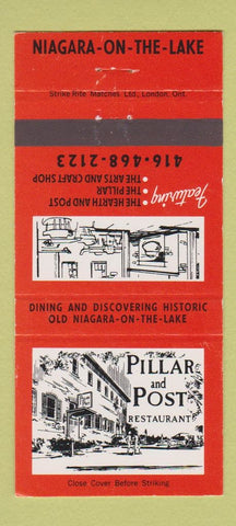 Matchbook Cover - Pillar and Post Restaurant Niagara on the Lake ON 30 Strike