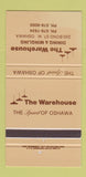 Matchbook Cover - The Warehouse Restaurant Oshawa ON 30 Strike