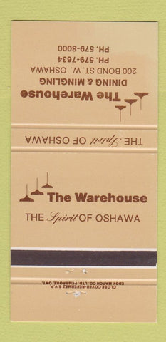 Matchbook Cover - The Warehouse Restaurant Oshawa ON 30 Strike