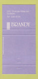 Matchbook Cover - Brandy Restaurant Quebec QC 30 Strike